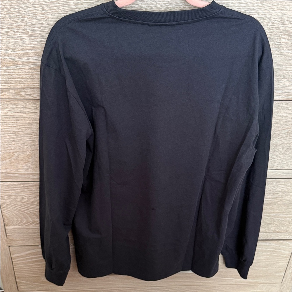 Ganni Black Top with Pink Rose Design - Picture 4 of 4